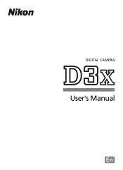 Nikon D3X D3X User's Manual