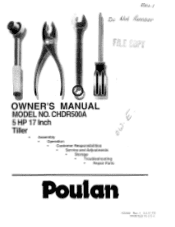 Poulan CHDR500A User Manual