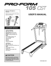 ProForm 105 Cst Treadmill Uk Manual