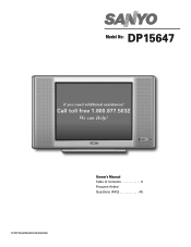 Sanyo DP15647 User Manual