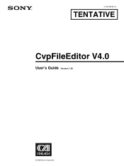 Sony F35 Product Manual (CvpFileEditor V4.0)