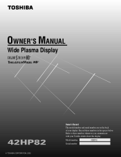 Toshiba 42HP82 Owners Manual