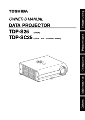 Toshiba TDPS25 User Manual