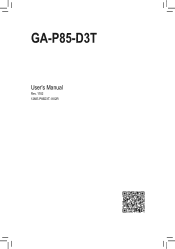 Gigabyte GA-P85-D3T User Manual