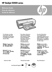 HP Deskjet D2500 Reference Guide