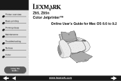 Lexmark Z65n Color Jetprinter Online User’s Guide for Mac OS 8.6 to 9.2