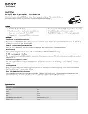 Sony HMZ-T3W Marketing Specifications
