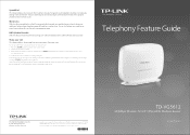 TP-Link TD-VG5612 TD-VG5612 V1 Telephony Feature Guide