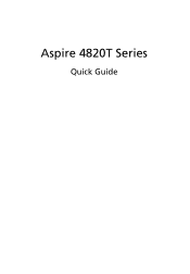 Acer Aspire 4820TG Quick Start Guide