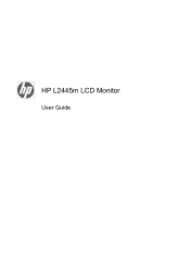 HP W2408 HP L2445m LCD Monitor - User Guide