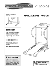 ProForm 7.25q Italian Manual