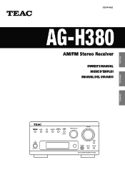 TEAC AG-H380 Owners Manual