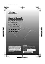 Toshiba 40E200U2 Owners Manual