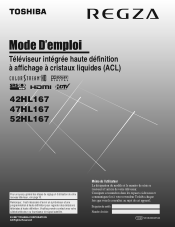 Toshiba 52HL167 Owner's Manual - French