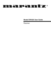 Marantz SR4320 SR4320 User Manual