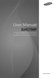 Samsung S24C750P User Manual Ver.1.0 (English)