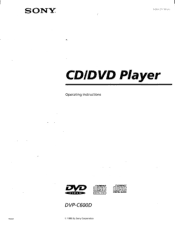 Sony DVP-C600D Operating Instructions