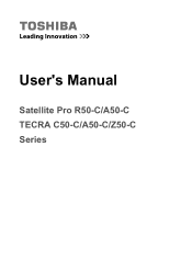 Toshiba C50-C1510 Users Guide for A50-C / C50-C / R50-C / Z50-C English