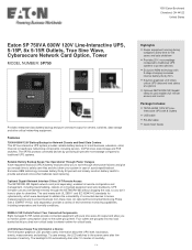 Tripp Lite 5P750 Product Datasheet