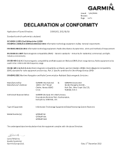 Garmin GPSMAP 64st Declaration of Conformity