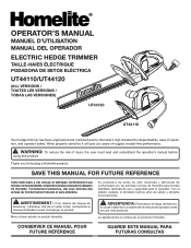 Homelite UT44110 User Manual