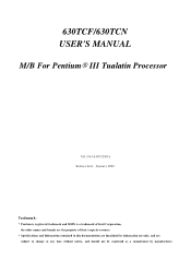 Intel 630 User Manual