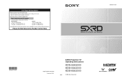 Sony KDS-55A2000 Operating Instructions