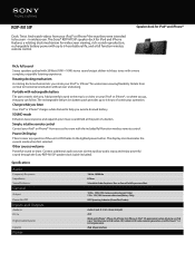 Sony RDPM15IP Marketing Specifications