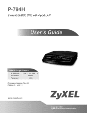 ZyXEL P-794H User Guide