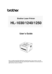 Brother International HL 1030 User Guide