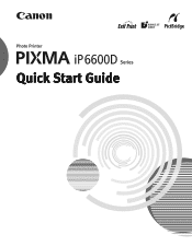 Canon PIXMA iP6600D iP6600D Quick Start Guide