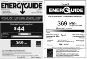 Frigidaire FFHT1814VB Energy Guide