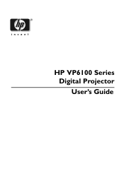 HP L1595A HP Digital Projector vp6100 series - (English) User Guide