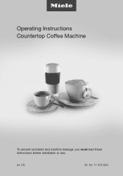 Miele CM 5310 Silence Operating instructions/Installation instructions