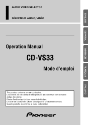 Pioneer CD-VS33 Owner's Manual