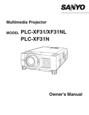 Sanyo PLC-XF31N Owners Manual