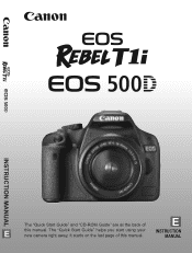 Canon EOS Rebel T1i EOS REBEL T1i/EOS 500D Instruction Manual