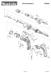 Makita FS2500 Parts Breakdown