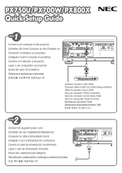 NEC NP-PX700W2-08ZL Quick Setup Guide