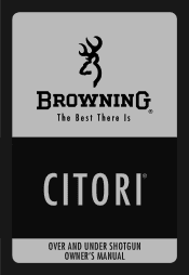 Browning Citori Owners Manual