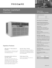 Frigidaire FFRH2522R2 Product Specifications Sheet