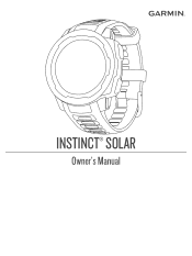 Garmin Instinct Solar Owners Manual
