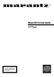 Marantz CD-110 CD110 USER'S MANUAL