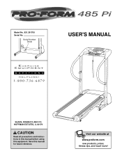 ProForm 485 Treadmill English Manual