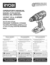 Ryobi P215K Operation Manual