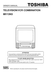 Toshiba MV13N3 Owners Manual
