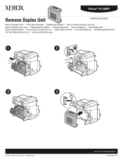 Xerox 6115MFP Instruction Sheet - Remove Duplex Unit