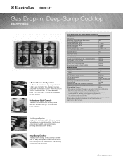Electrolux E36GC70FSS Specification sheet