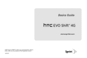 HTC EVO Shift 4G EVO Shift 4G - Quick Reference Guide & Manual