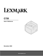 Lexmark C720 User's Guide